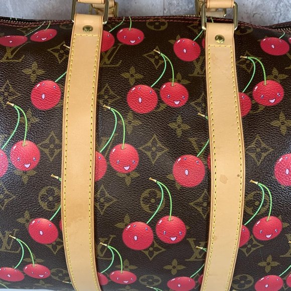 βSOLDβ π Louis Vuitton Cherry Keepall 45 Cerises Weekend Monogram bag Murakami - Picture 11 of 16